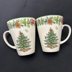 2 Spode 2022 Christmas Tree Annual Collection Mugs New w/o box
